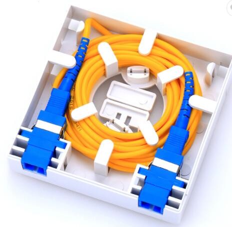 ISO FTTH Fiber Optic Termination Box Indoor Wall Mounted 2 Ports ABS