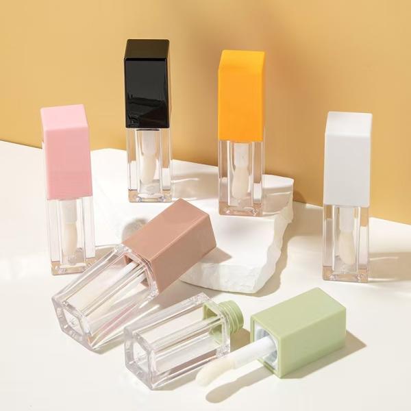 Big Head Brush 5ml Plastic Lip Gloss Tube Support Color Customization