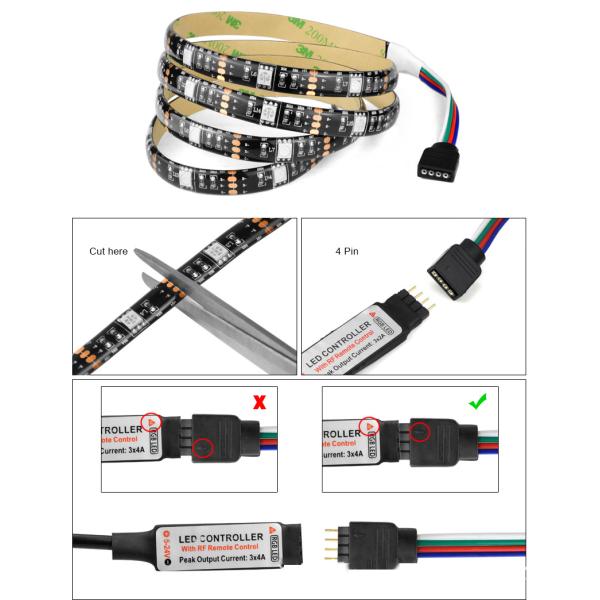 5050SMD IP68 Cool White Led Tape 5000mm Adhesive Back Led Strip Lights