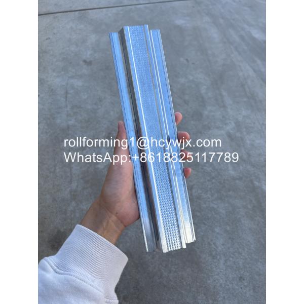 Montant Rail Steel Profile Roll Forming Machine With 12 Rows
