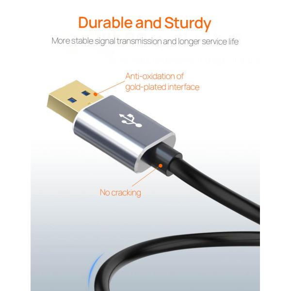 SGS 3m USB Charger Extension Cable Eco Friendly PVC USB Extension Connector