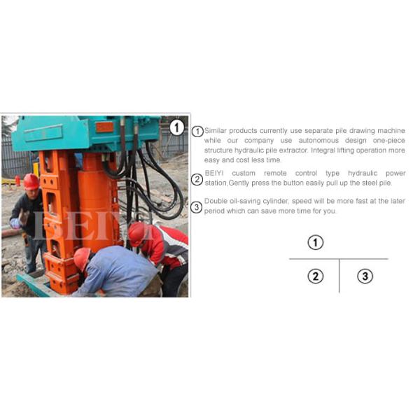 Beiyi Hydraulic I/H-beam hydraulic pile extractor machine mainly used in municipal construction.