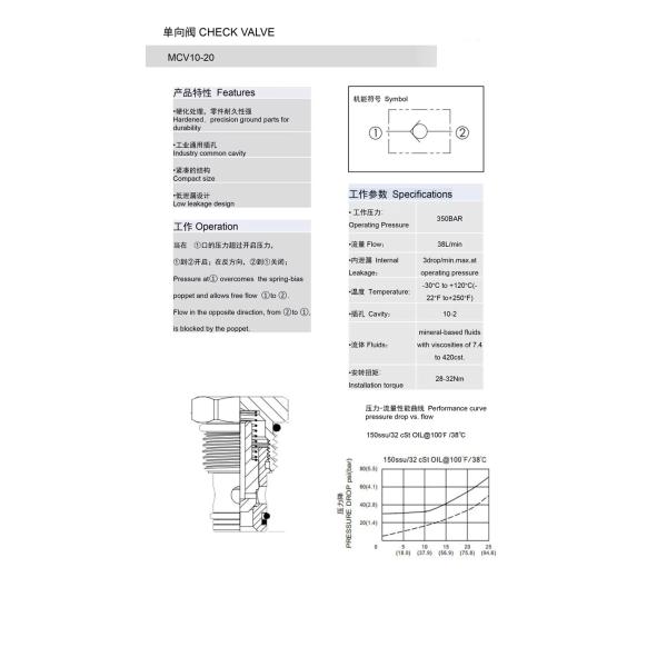 Solenoid Cartridge Valves Normally Closed SV08-20M Hydraforce Type Solenoid Valve 12 Volt With Manual Control
