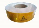 China Yellow Ece 104 Reflective Tape Custom Printed , Conspicuity Reflective Vehicle Marking Tape wholesale
