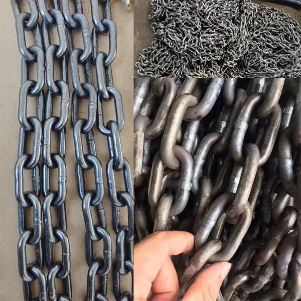 G70 Transport Galvanized Car Tow Chains Hooks Black Finish Test load 48kN Heavy Duty