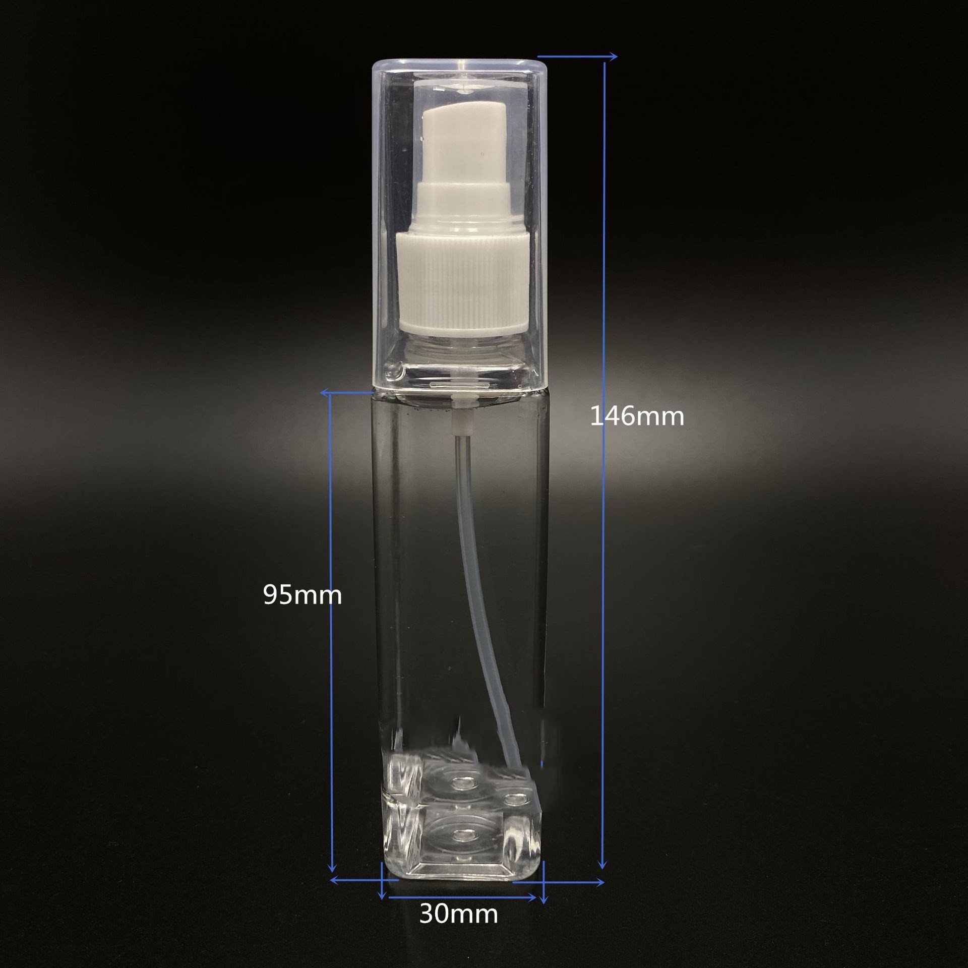 China Clear Perfume 100ML Refillable 3.4oz Spray Container Bottle on sale