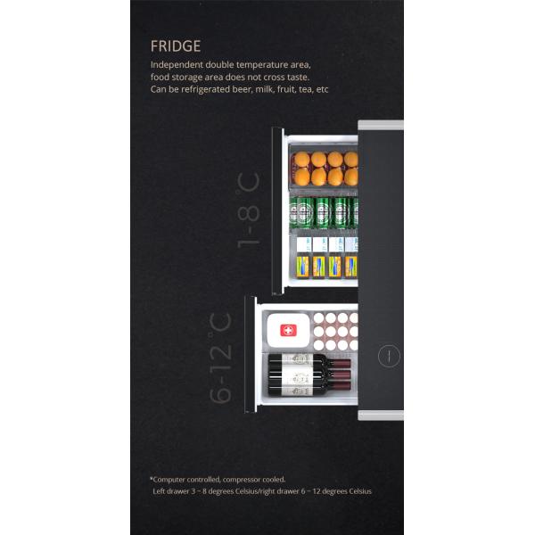 2024 Smart Coffee Table Mini Wireless Charging Dual Door Refrigerator for Living Room Furniture