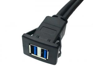 China Dual Mount panel Computer Data Cable USB 3.0 Female Water Resistant Panel For Vehicles wholesale