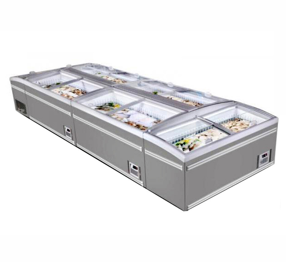 China Freely Combined Supermarket Island Freezer for Ice Cream and Meat Display wholesale