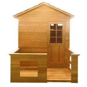 China Canadian Hemlock Wood Outdoor Traditional Sauna 2 person for Backyard wholesale