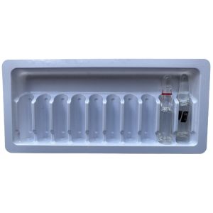 China PET blister packaging tray 1ml 2ml water injection medicine ampoule tray custom wholesale on sale