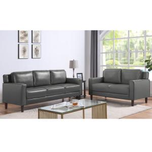 China 3 Piece Sofa set, Gray Faux Leather wholesale