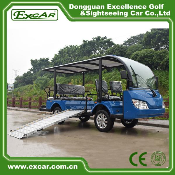 8 Seater Electric Shuttle Bus With 12*6v Trojan Battery Steel Alloy Frame