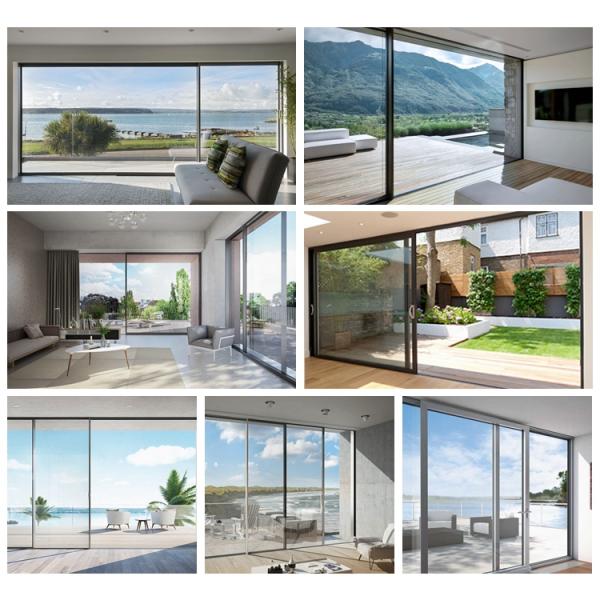 Luxury Beautiful Residential Aluminium Profile Sliding Door Durable Three-Track Sliding Door for Balcony