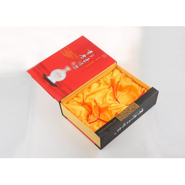 Chinese Style Rigid Paper Flip Cardboard Gift Boxes With Pantone & CMYK