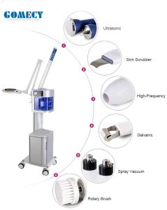 China 4 In 1 Ozone Rotary Brush Esthetician Facial Machine With Magnifying Lamp wholesale