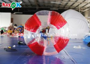 China Inflatable Suit Game 1.5m 0.8mm PVC Inflatable Bubble Soccer Transparent / Red / Green Color wholesale
