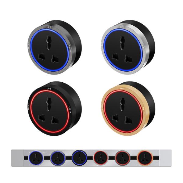 Quality 16A Hidden Power Track Socket 3M Kitchen USB Power Socket With LED Light for sale