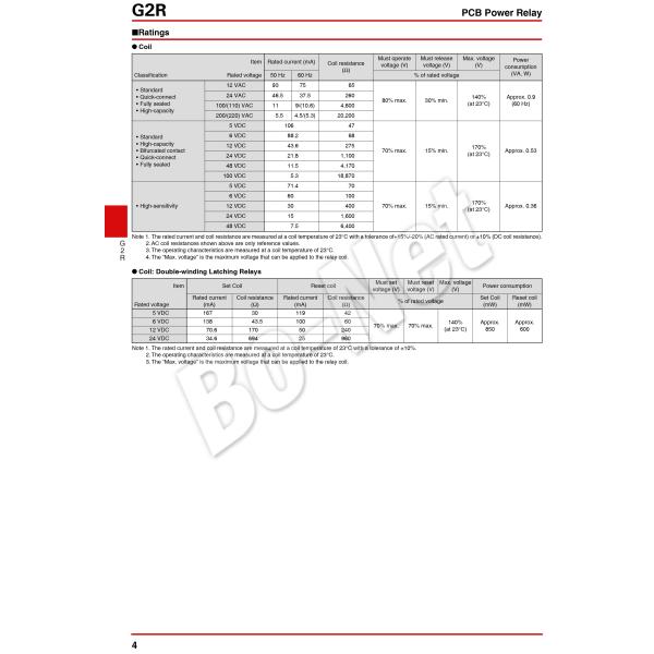 5V DC NO Omron Relay G2R-1-5VDC