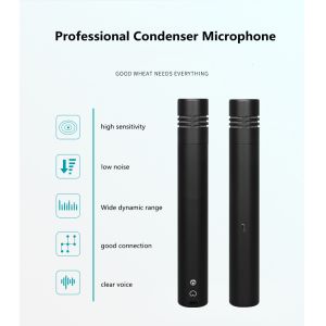 Heart Shaped Pointing Wired Condenser Mic 21mm*166mm Cardioid Directivity