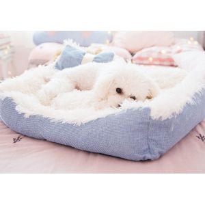 Cute Design Fleece Bows Pet Pads Cushion Warm Dog Beds