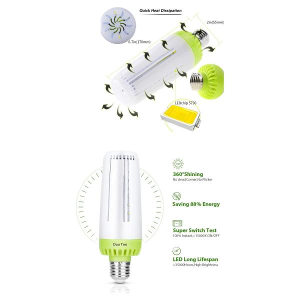 Indoor 10W 15W E26 LED Corn Bulb E40 Warm White Energy Saving