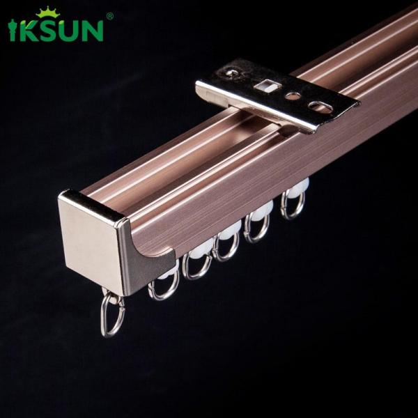 Smooth 0.8mm Aluminium Curtain Track Extendable Ceiling Installation