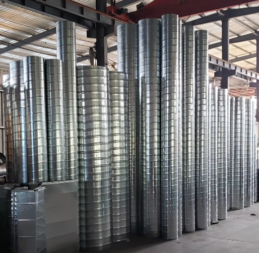 Galvanized Spiral Air Duct for Industrial Design Style Bedroom Air Conditioning Needs