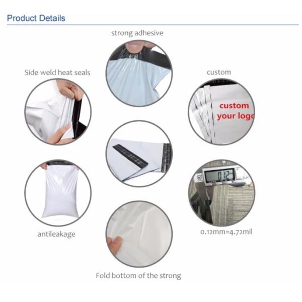 Easy Open 10x13 White Poly Mailers Envelopes Bags Self Seal With Tear Strip