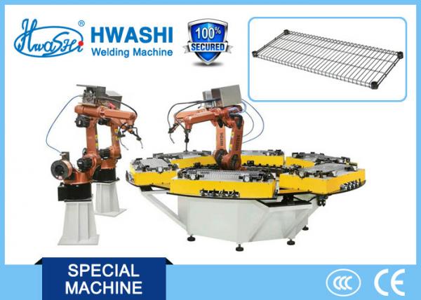 Quality Storage Wire Mesh / Shelf Corner MIG Industrial Welding Robot , 8 KG 1.4m Six Axis for sale