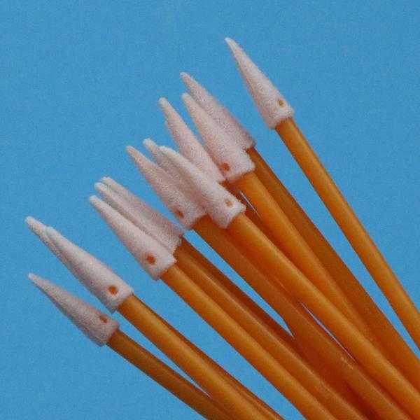 TX750 Double Ended Mini Sponge Swab Compressed Small Cleanroom Detailing Foam Swab with Orange Stick