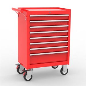 China Anti Slip 8 Drawer Mobile Red Tool Chests Cabinets wholesale