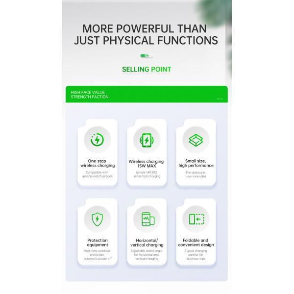 Type C Multifunctional Wireless Charger Foldable Iphone And Apple Watch Charger