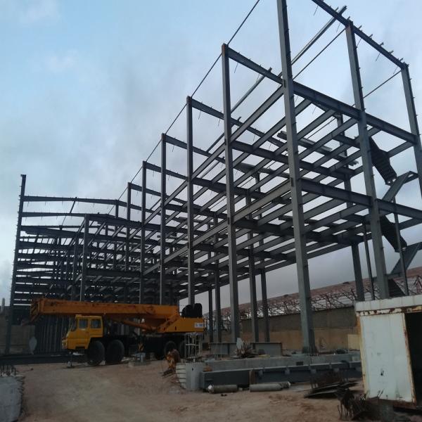 Customized Steel Structure Warehouse With Single Steel Or Sandwich Panel Wall Cladding And Customized Logo