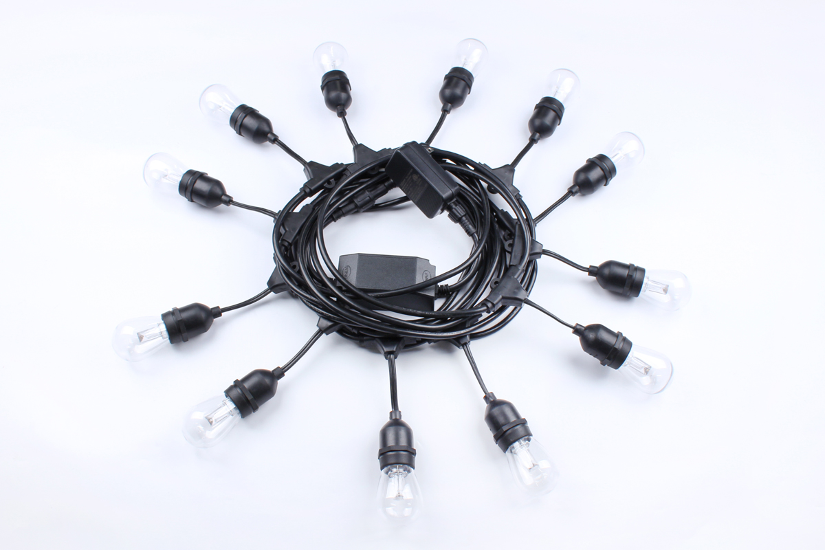 Dimmable Dual Color Temperature 2200K 3500K S14 LED Light Strings Retrospective Edison Remote Control Festival Lighting