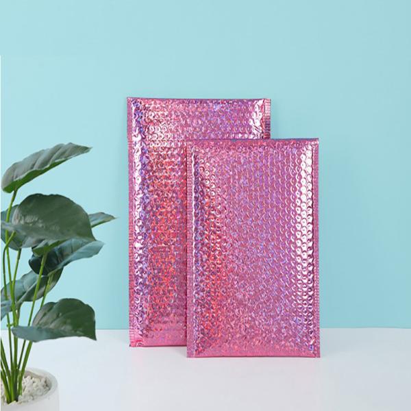 Custom Printed Bubble Envelope Mailing Bags Poly Holographic Bubble Mailers