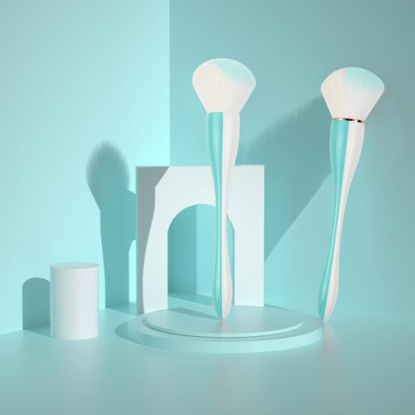 Powder Single Facial Makeup Brush Double Ice Cream Color For Flawless Makeup