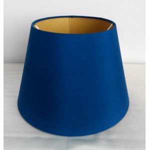 China Blue Gold PVC Inner Hardback Lamp Shade H180MM Rolled Edge wholesale