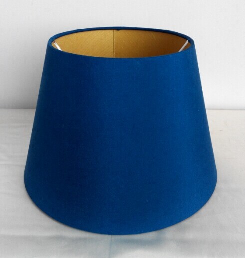 Blue Gold PVC Inner Hardback Lamp Shade H180MM Rolled Edge
