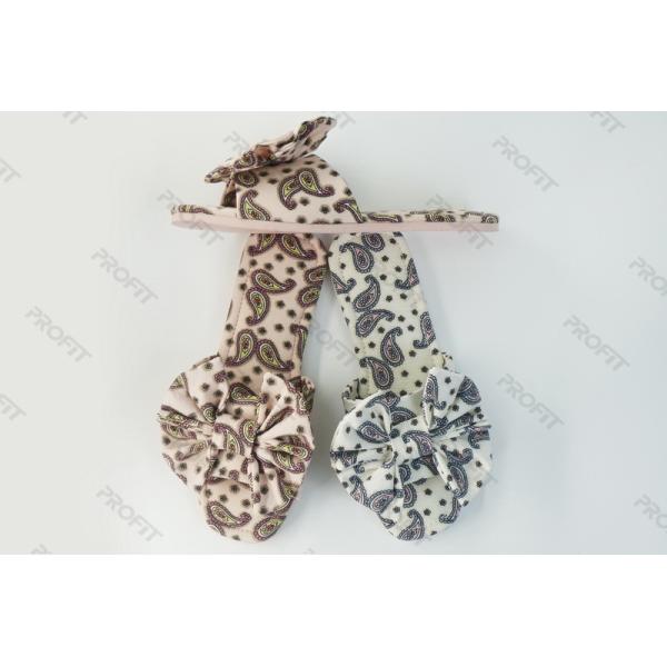 ODM Anti Slip Bow Design Square Toed Flat EVA Slide Sandal