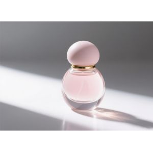 China Round Bulk Perfume Bottles Transparent 50ml Miniature 10.1cm Height wholesale