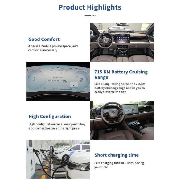 Energy Vehicles Byd Electric Cars 5 Seats 357PS Automatic 2WD Hybrid Car Sport EV Car