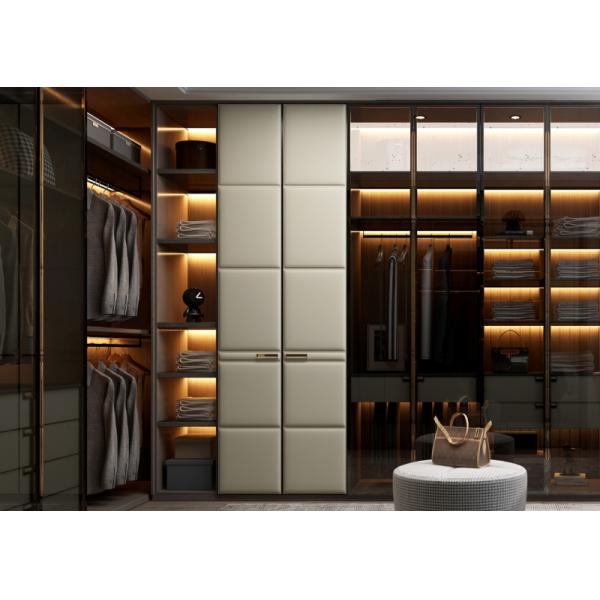 Modern PVC Surface Minimalist Closet Door Shaker Bedroom Cupboard Doors Eco Friendly