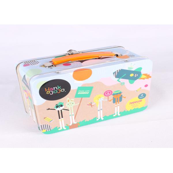 Rectangle Full Color Printed Metal Lunch Tin Box YT1225 With Clear PET Window