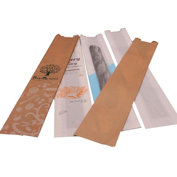 Custom Fast Food Paper Bags For Bread Using Environmental Friendly Material