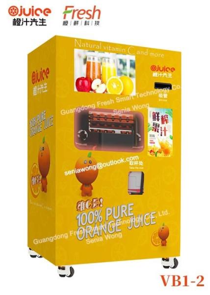 Quality electric citrus juicer maker fresh orange juice vending machines buy vending machine with automatic cleaning system for sale