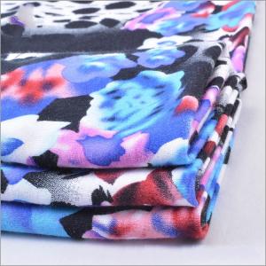 China Rusha Textile Knit Printed Ring Spun 30s Rayon Spandex Viscose Fabrics Elastant on sale