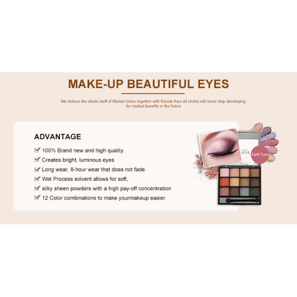 Romantic Beauty 12 Color Eyeshadow Eye Makeup Waterproof Mineral Powder Shimmer Eye Shadow Make up Palette Cosmetics