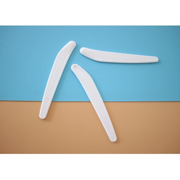 71.7mm White Plastic Spatula Spoon For Cosmetic Jar