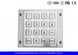China Rugged Panel Mount Kiosk 4 4 Metal Keypad 16 Flat Keys With Pin Connector wholesale